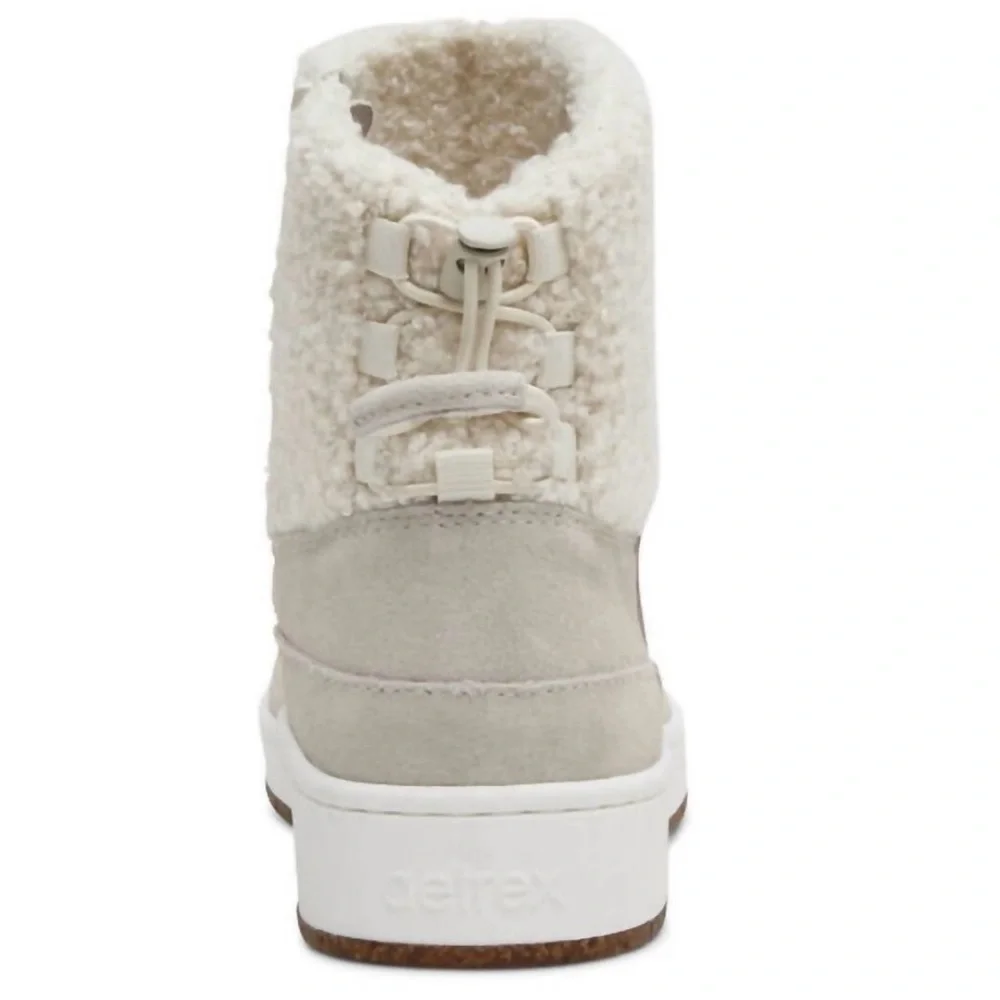 Aetrex Cream Winter Ankle Boots